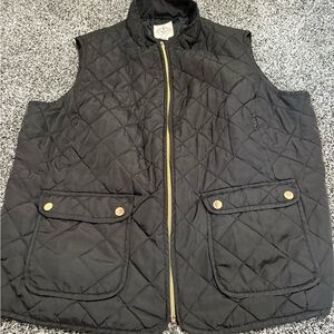 St. John's Bay Black Vest with Gold Zipper woman’s size 2x